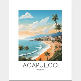 A Vintage Travel Illustration of Acapulco - Mexico Posters and Art